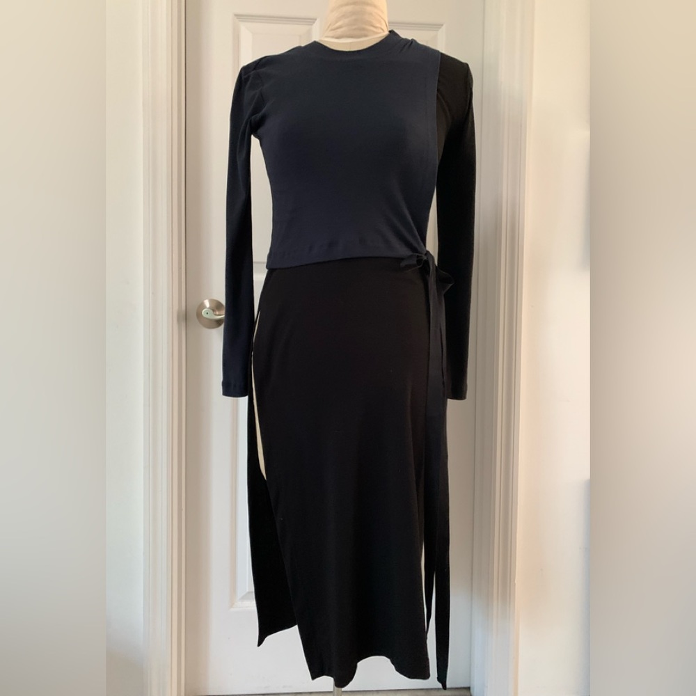Rosetta Getty black and blue high fashion dress size S